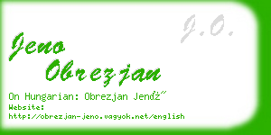 jeno obrezjan business card